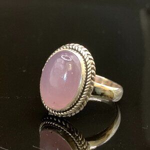 Lavender Chalcedony Sterling Silver 925 Ring NEW Sz 5.5 J646